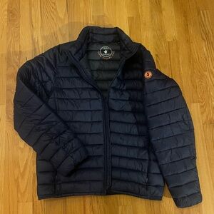 SAVE THE DUCK Dark Blue Puffer Jacket